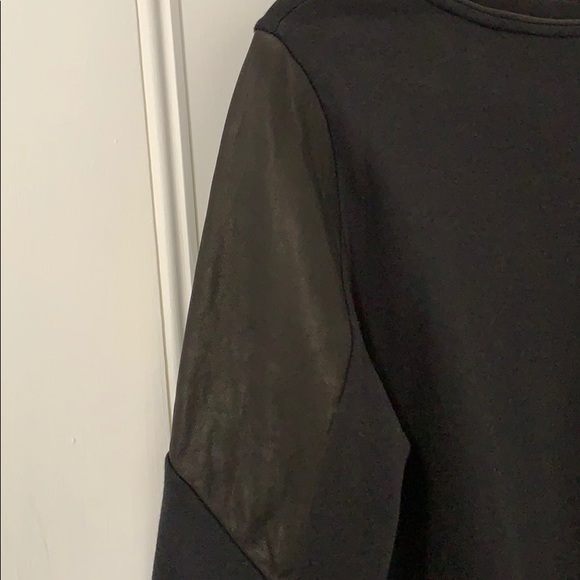 AllSaints black leather Mei Sweat - Picture 8 of 9